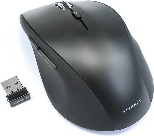 Vivanco 36640 RF Wireless ottico 1600 DPI Nero mouse destro (36640)