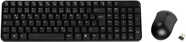 Vivanco IT-KB MS Tastiera USB RF Wireless QWERTZ Tedesco Nero (36642)