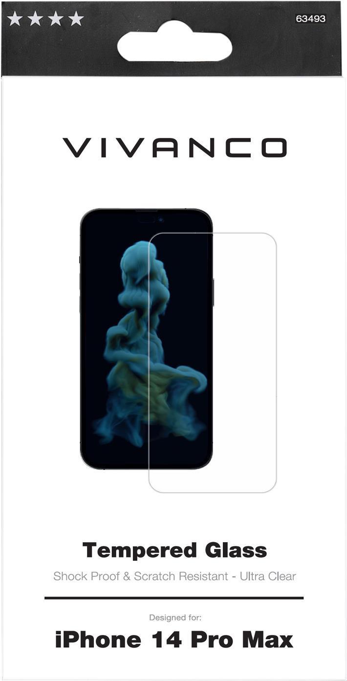 Vivanco 2D - Apple - iPhone 14 Pro Max - Dirt -repellent - Impact - Resistente - Resistente Scratch - Splinter -Free - traspare