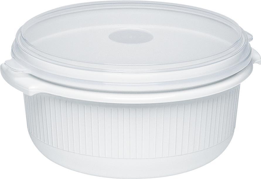 Emsa 450151200 pentola per microonde con coperchio, 1,5 litri, plastica, bianco