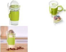 Emsa N1071400 Clip&Go Tazza Yogurt trasparente/verde chiaro
