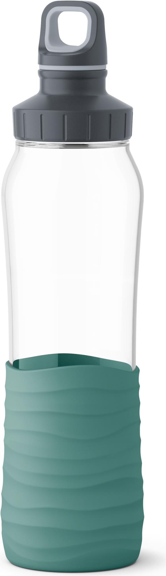 Borraccia in vetro Emsa N31003 Drink2Go: verde petrolio da 0,7 litri