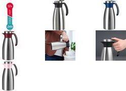 Isolamento EMSA CAN GRIP morbido, 1,0 litri, funzionamento a mano singola in acciaio inossidabile / vino mediante chiusura a pu