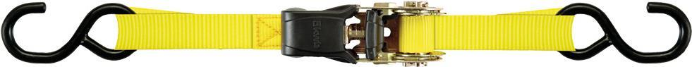 kwb 772225 - Nero - Giallo - Poliestere - Cricchetto a tensione - Gancio a S - 500 daN - Mobile (772225)