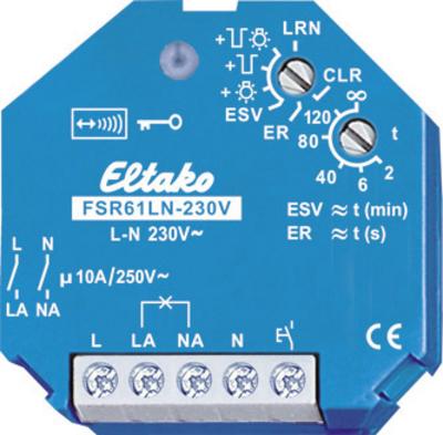 Eltako FSR61LN-230V attuatore radio da incasso potenza di commutazione (max.) 2000 W portata max (in campo aperto) 30 m (302003