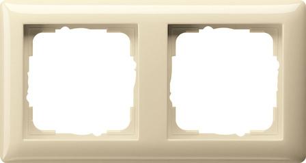 Frame GIRA due volte 021201 Standard 55 E22 Cremeeweiss 021201 (021201.)