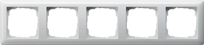 Frame GIRA 5 volte 021503 Standard 55 Reinweiss Glnzend 021503 (021503)