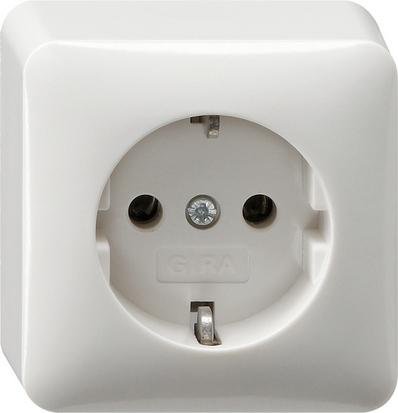Presa GIRA Schuko con placca intera. 044013 AP bianco puro 044013 (044013)