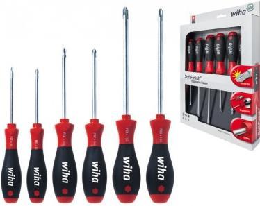Wiha Workshop set di cacciaviti 6 pezzi SoftFinish Phillips Phillips Pozidriv (26146)