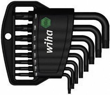 Wiha 36462 - Chiave L-Torx - T10T15T20T25T27T30T40T9 - Nera - Acciaio al cromo vanadio - Plastica - CE (36462)
