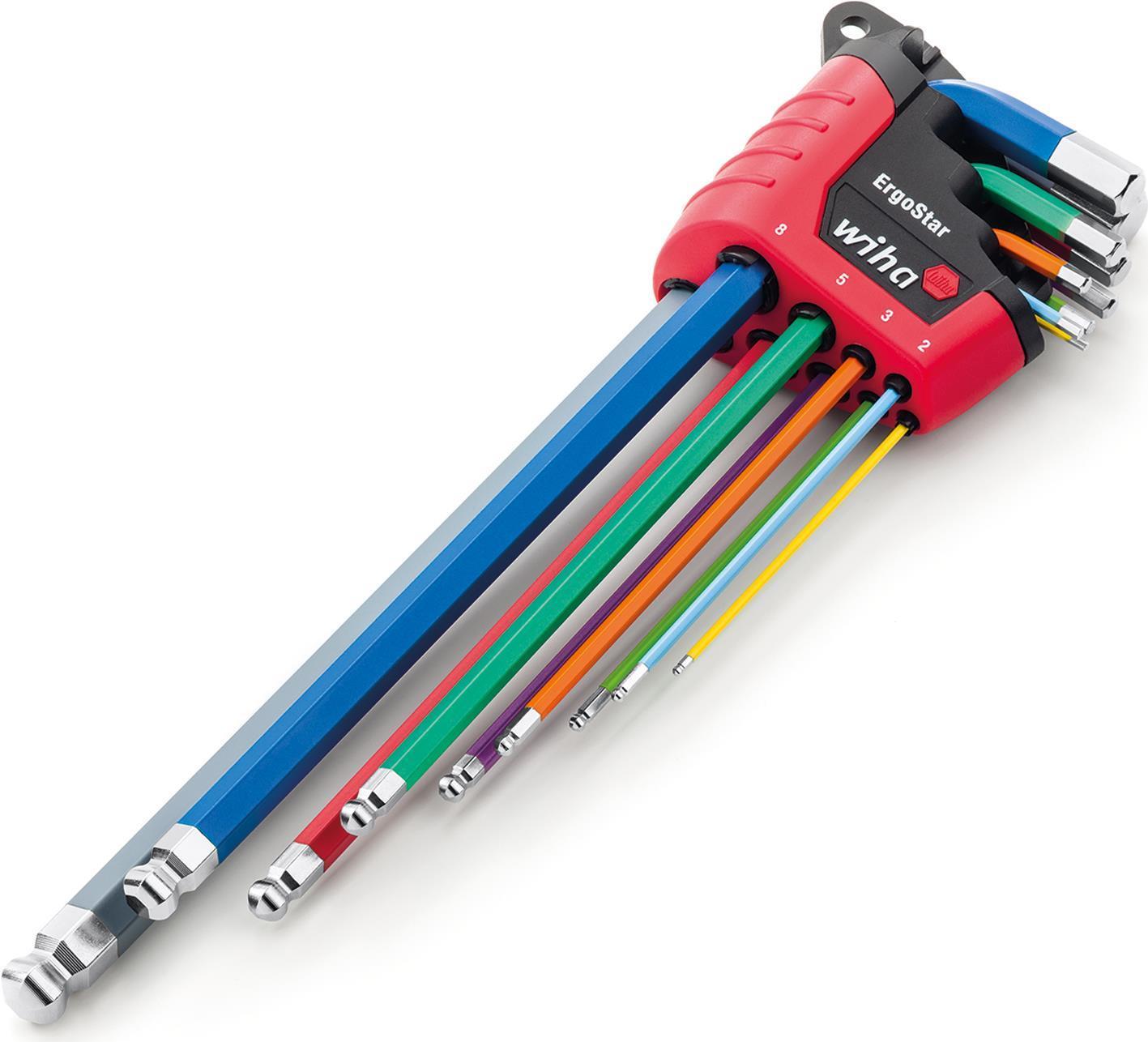 Wiha ErgoStar set di chiavi a brugola a L metriche 9 pezzi (369 E9F)