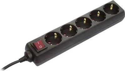 come - Multipresa Schwabe 35012 con interruttore nero contatto protettivo (35012)