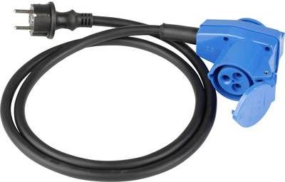 Cavo adattatore AS SCHWABE 15 m H07RN-F 3G25 giunto angolare CEE 16 A con presa Schuko integrata 230 V 16 A spina Schuko 250 V