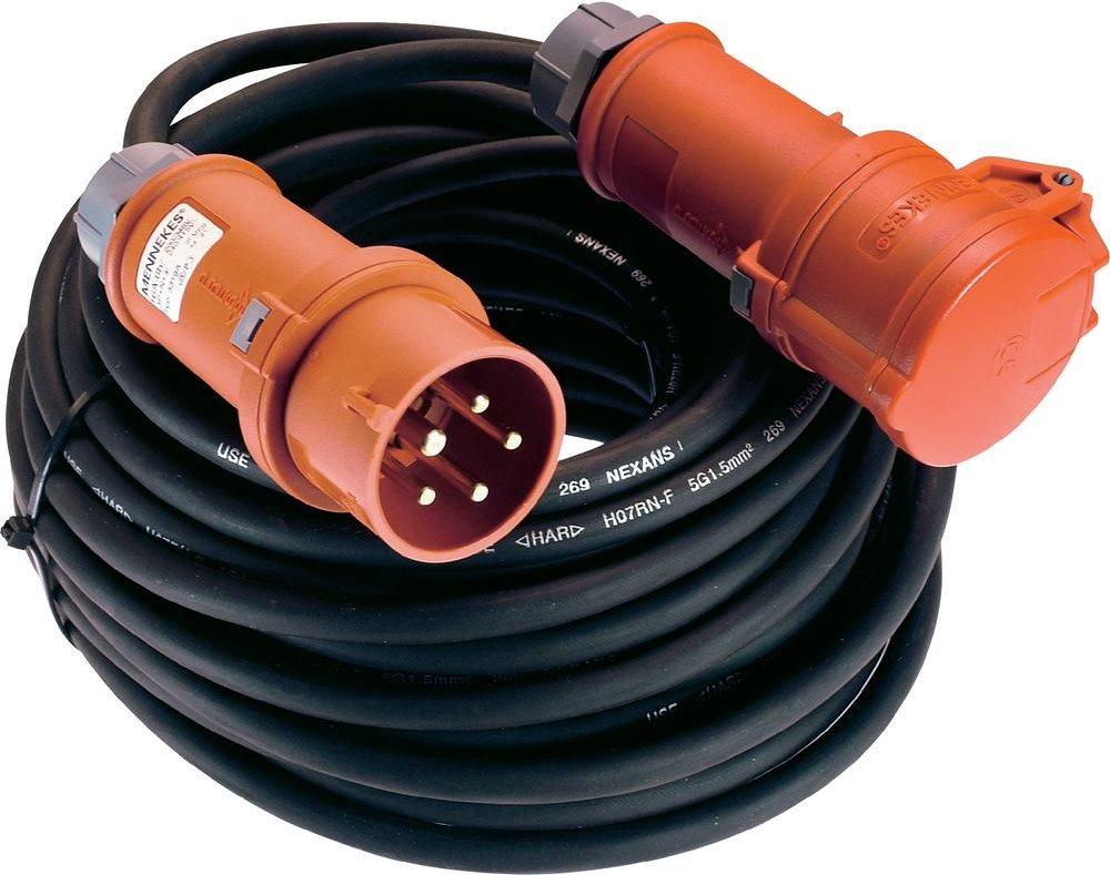 Come cavo di estensione del flusso Schwabe [accoppiamento CEE Connector-CEE] 32 A Black 25,00 m con conversazione di fase 60519