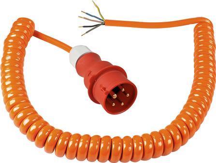 Come schwabe CEE Construction Wies Spiral Line con connettore CEE e estremità aperta (400V / 16A | IP44 | H07BQ-F 5G2.5 | 1M-5