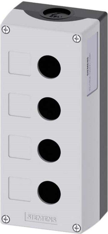 Siemens Employ Housing 4 siti di installazione (L x W x H) 194 x 85 x 64 mm UNGGED Grey Sirius Act 3SU1804-0AA00-0AB1 1 St. (3S
