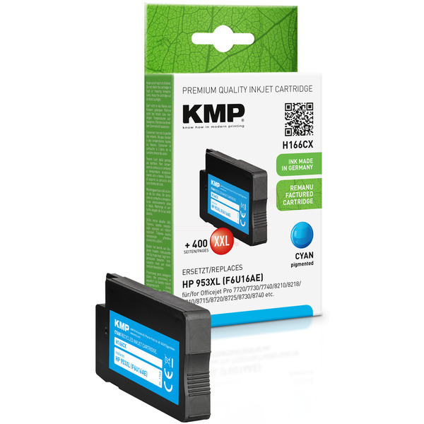 Cartuccia per stampante KMP H166CX ciano compatibile con HP 953XL (F6U16AE)