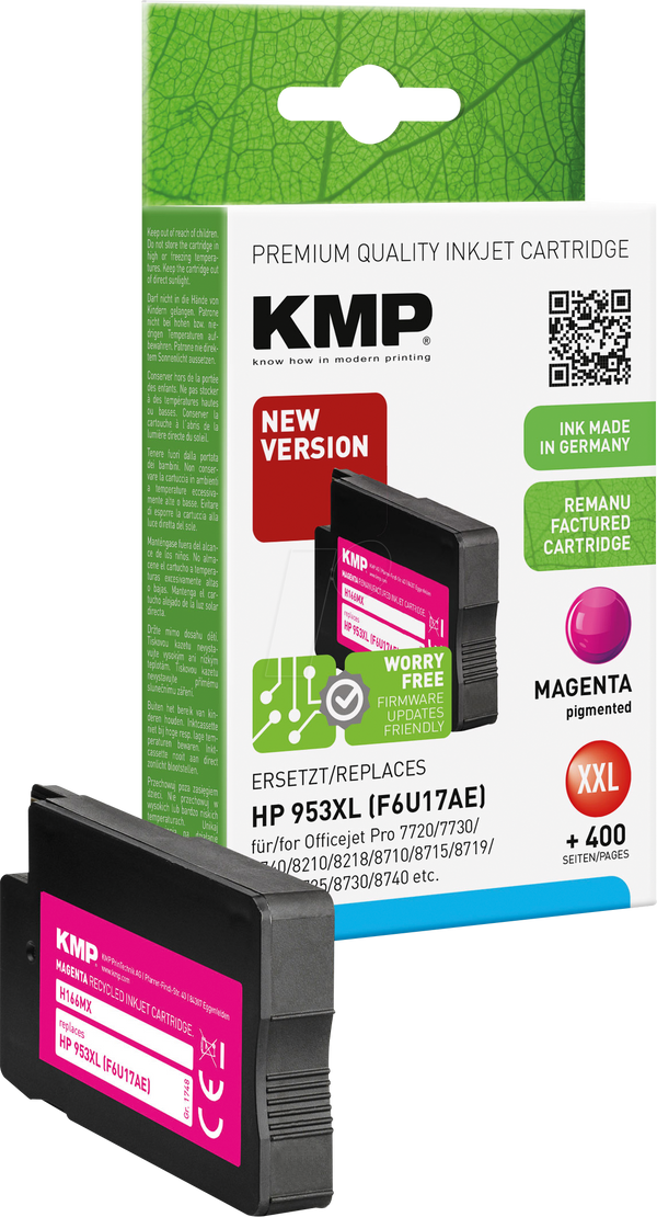 Cartuccia per stampante KMP H166MX magenta compatibile con HP 953XL (F6U17AE)