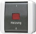 Interruttore di emergenza riscaldamento JUNG 803HW WG800 IP44 spento a 3 pin. 16 A/400 V 803HW (803HW)
