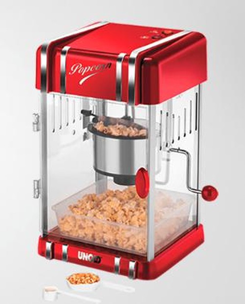 Unold Retro macchina per popcorn Rosso, Argento 300 W