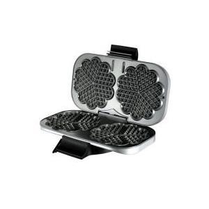 Unold 48241 piastra per waffle 2 waffle 1300 W Nero, Argento (UNOLD 48241 - vaffeljern - s?lv)