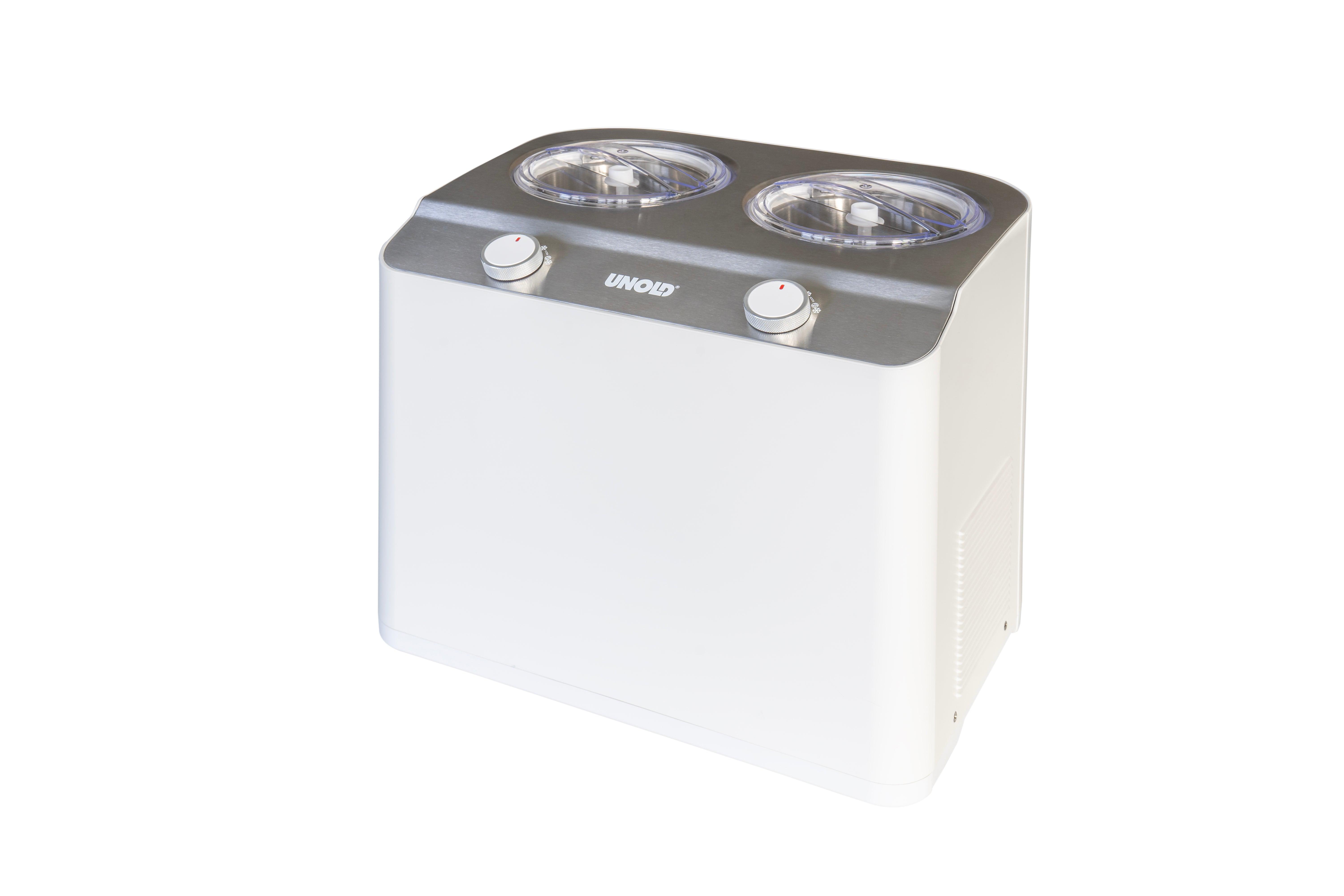 Unold Doppio Gelatiera compressore 2,4 L 250 W Acciaio satinato, Bianco