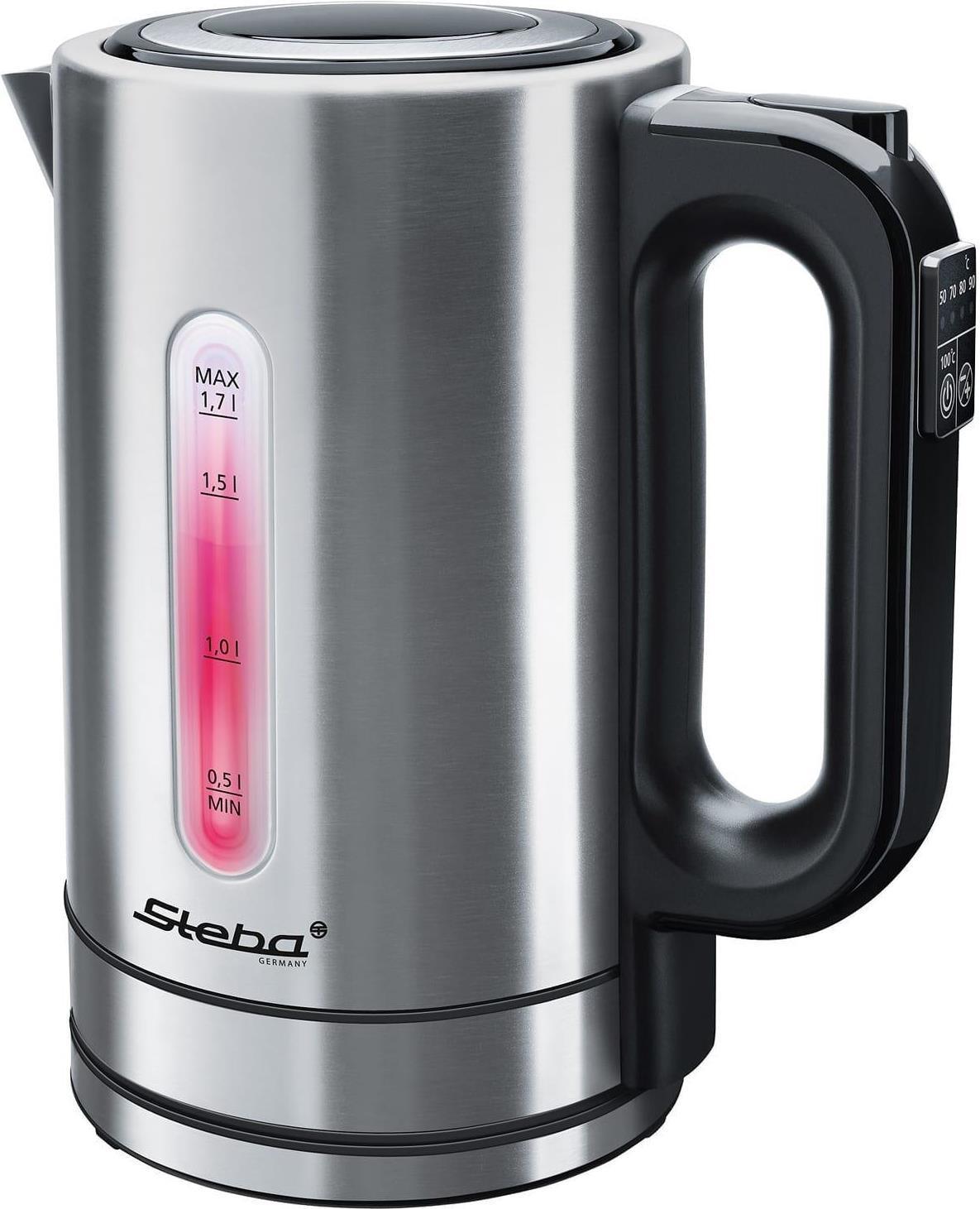 STEBA WK 21 INOX - 1,7 L - 2200 W - Acciaio inossidabile - plastica - acciaio inossidabile - temperatura controllabile - Indica