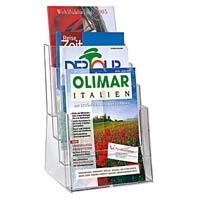 porta brochure da tavolo con elicottero brochure da tavolo. 4x A4 DIN A4 4 volte trasparenti
