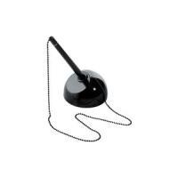 portapenne a sfera Helit Design Classics nero con catena in metallo cromato versione pesante (H8359595)
