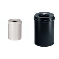 cestino gettacarte helit in acciaio con testa estinguente 30 litri nero rotondo diametro 335 mm altezza 470 mm (H2515695)
