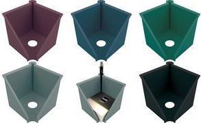Helit Slip Box "The Green Cube Line", blu in plastica riciclata (almeno l'80% post -Consumer - 1 pezzo (H6604034)