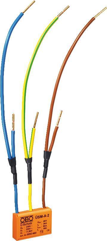 Obo bettermann üsm-a-2. Elettricità nominale Elettricità: 16 A, Top Current Common Modalità: 6000 A. Colore del prodotto: a