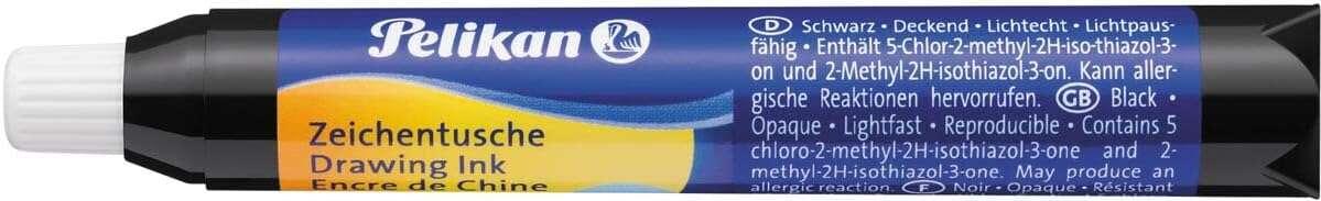 Pipetta per inchiostro China Pelikan BL - Ideale per disegno e calligrafia - Resistente all'acqua - Asciugatura rapida - Colore