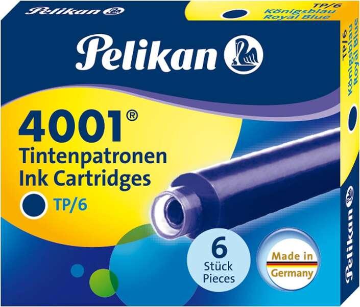 Pelikan 301176 cartucce per penna stilografica 4001TP/6 blu royal 6 pezzi