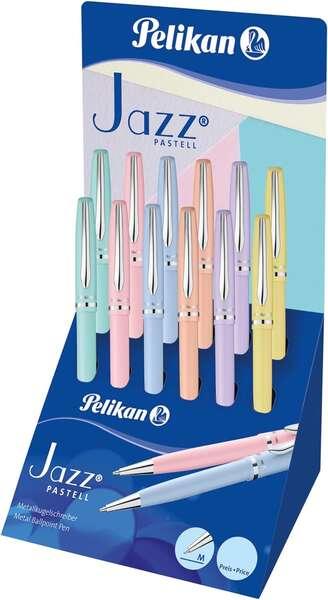 Pelikan Display 12 penne Jazz "Pastello" - Punta fine - Inchiostro di qualitÃƒÂ  - Colori pastello