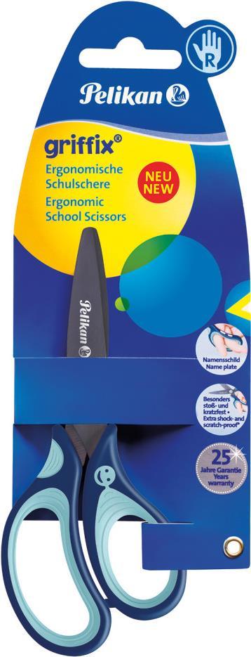 Forbici Pelikan Forbici Pelikan griffisso blu destra 14 cm blu-azzurro