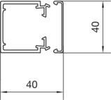 Hager LF4004007035 Sistema di canaline portacavi in PVC da 2 m (LF4004007035)