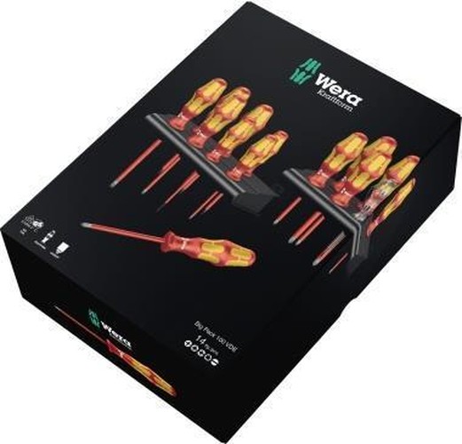 Wera Kraftform Big Pack 100 VDE SkruetrÃ¦kkersÃ¦t 14 Dele