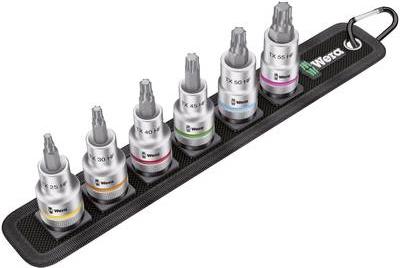Wera Zyklop Belt C 3 Torx HF - Bit socket Bit set - 6 pezzi - 1/2 " - Torx - TX30, TX40, TX45, TX50, TX55 - Lunghezza: 60 mm (0