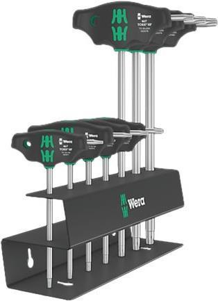 Wera Serie 400 Maniglia a T 467/7 TORX HF Set 2 - Set di chiavi con maniglia a T - 7 pezzi (05023456001)