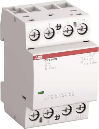 Contattore di installazione ABB ESB63-40N-06 4S/0 230 V CA/CC (1SAE351111R0640)