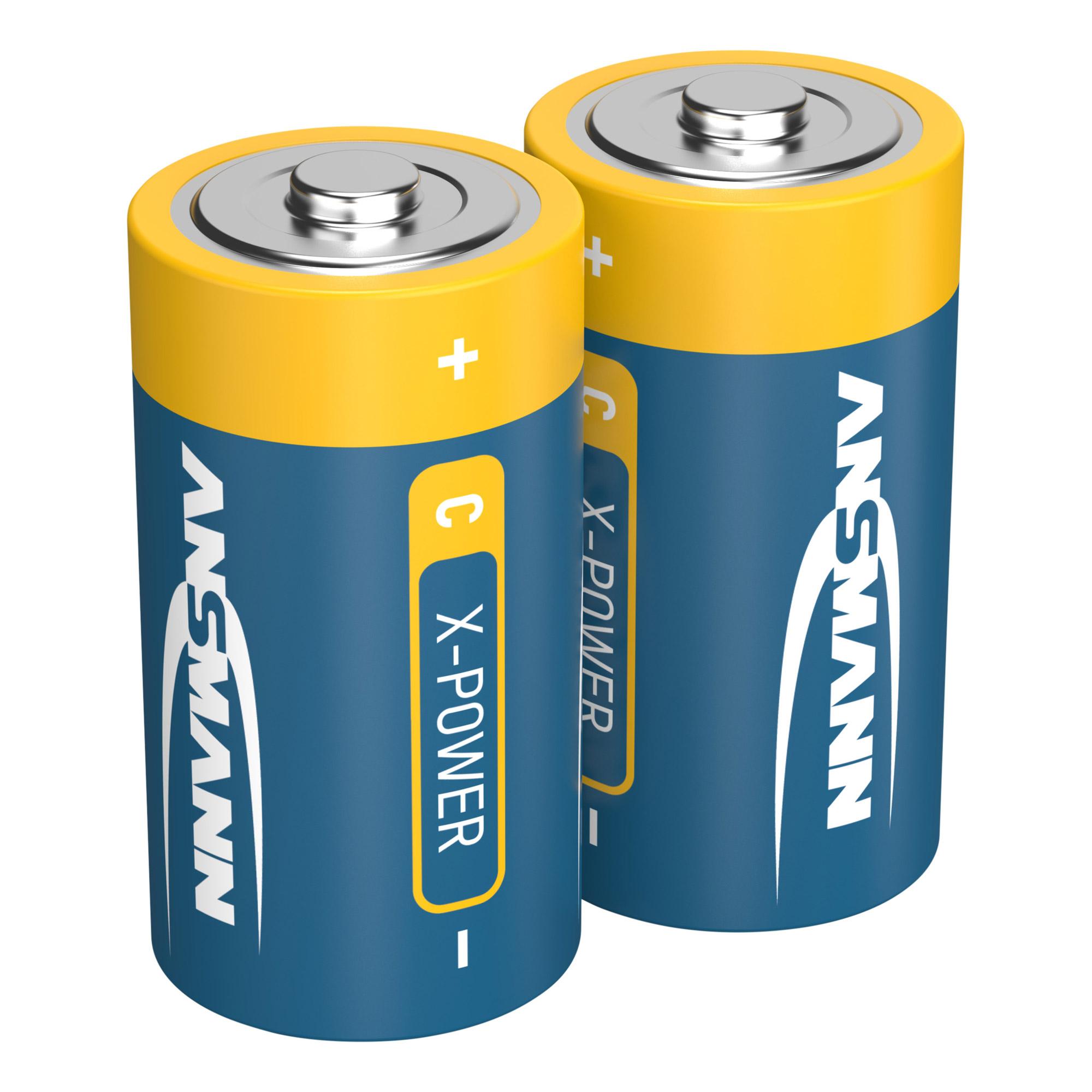Batteria C ANSMANN X-Power 2x Baby Alkaline Premium