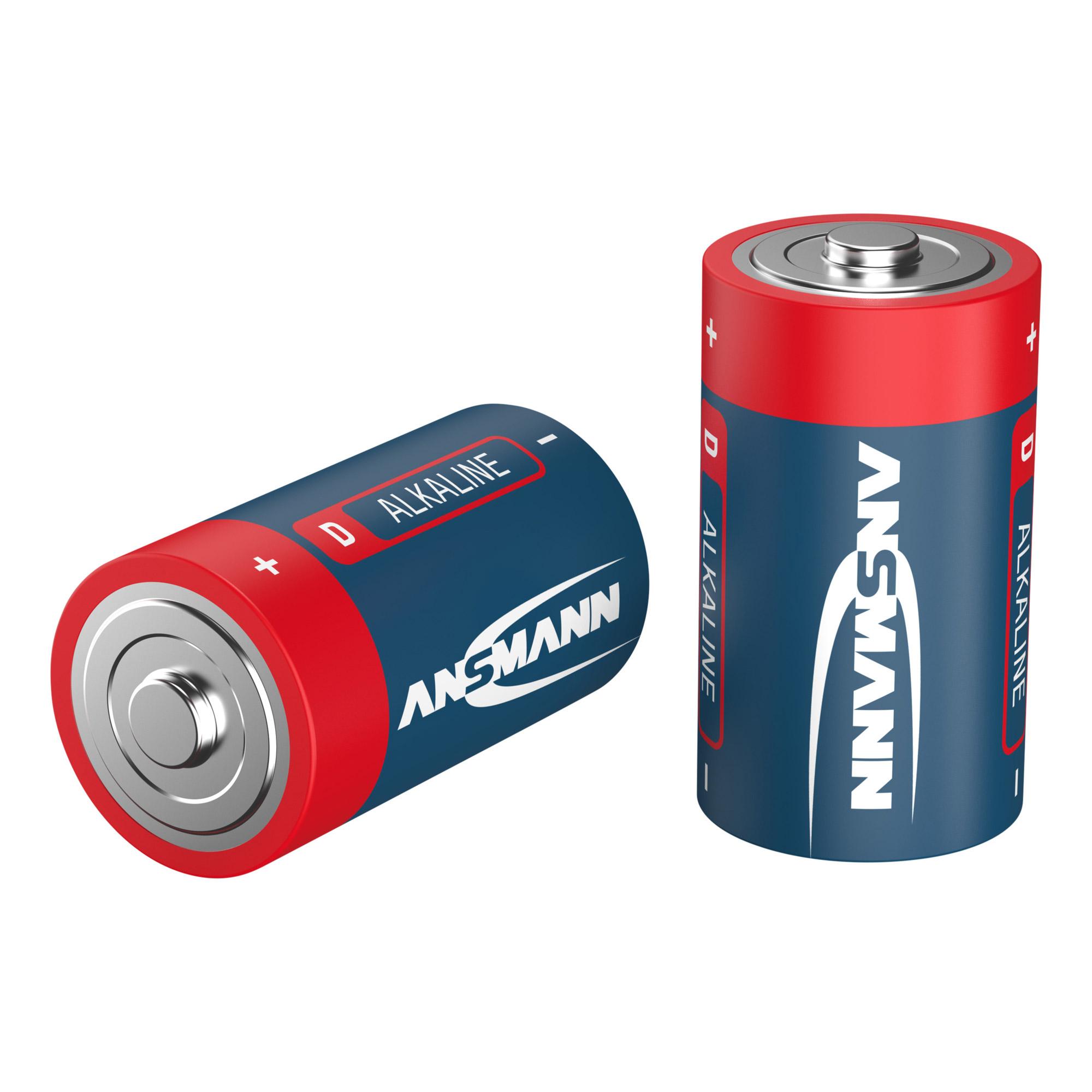 Batteria Mono D/LR20 4 ANSMANN tensione di 1,5 V 4 tubi
