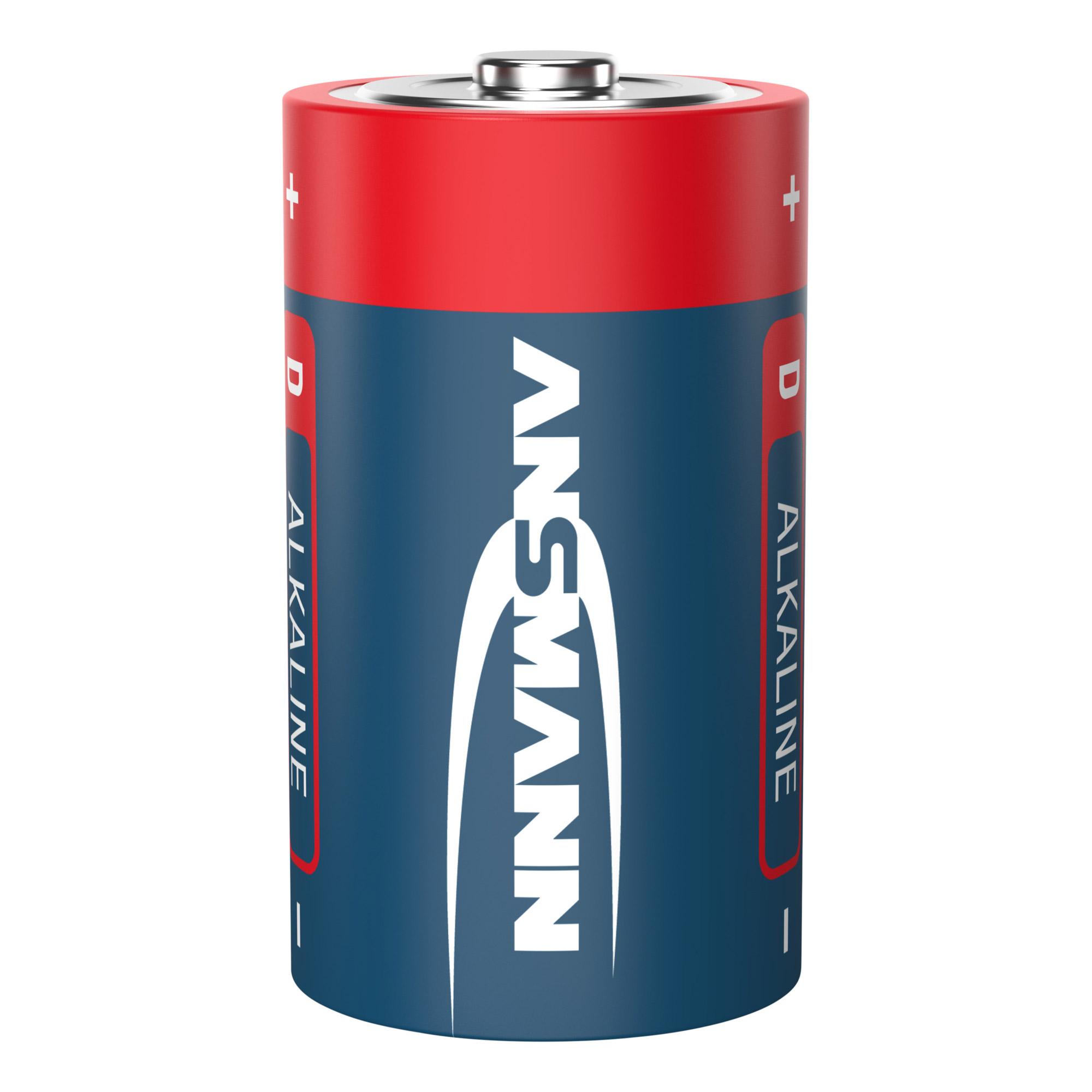 Batteria Mono D/LR20 4 ANSMANN tensione di 1,5 V 4 tubi