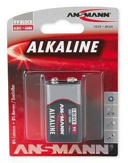 Batteria 9V ANSMANN Rossa 1 x blocco 9V alcalina