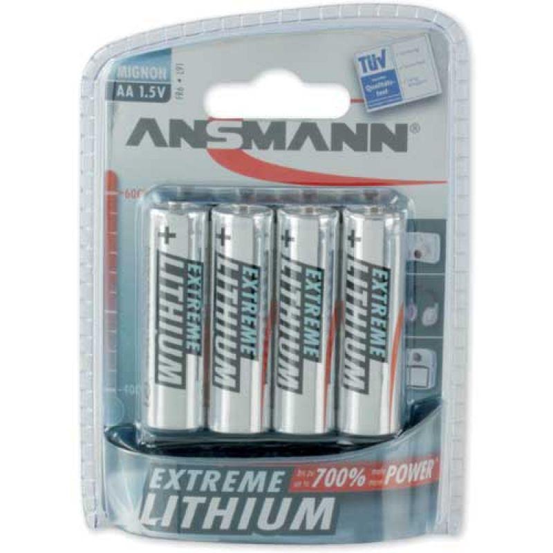 Batteria AA ANSMANN Litio 4x Mignon Litio Extreme