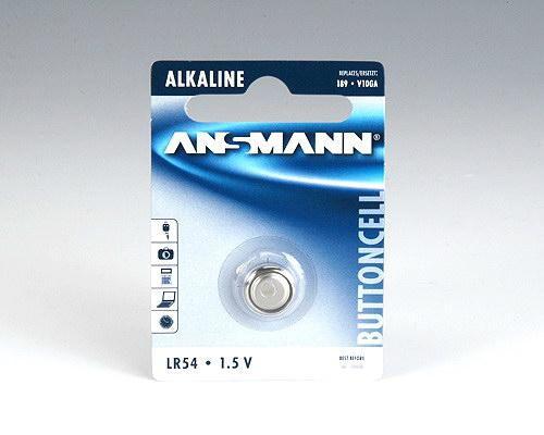Batteria a bottone LR54 LR1130 AG10 tensione di 15 V blister da 1