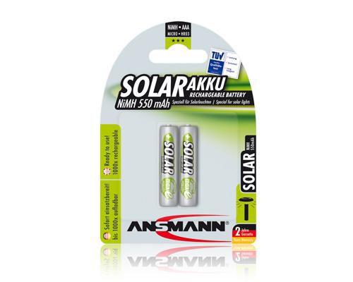 Batteria AAA ANSMANN Solare 550mAH 2 Micro NiMH HR03 1.2V