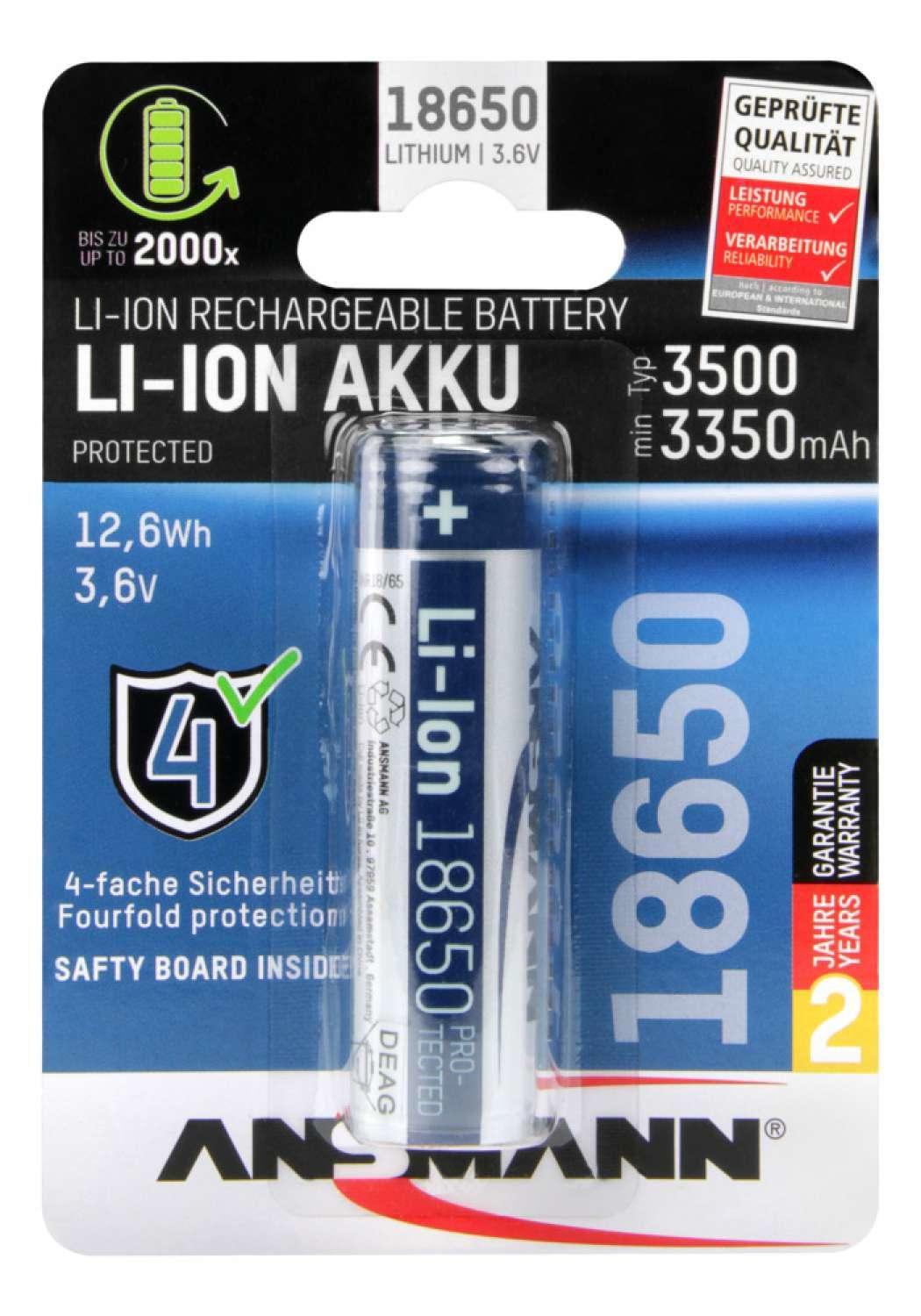Batteria Li-Ion 18650...