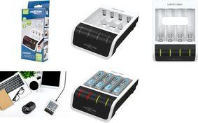 Caricabatterie ANSMANN Comfort Smart + batteria Ingresso USB per 1-4 NiMH incl